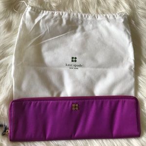 Kate Spade Fuschia Satin Clutch